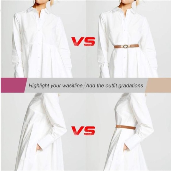 Women Skinny Belt for Dresses Retro Stretch Ladies Waist Belt Plus Size Set of 4 - Picture 4 of 7